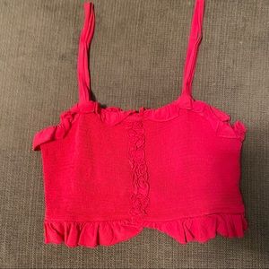 Lulus Cropped Stretchy Red Tube Top